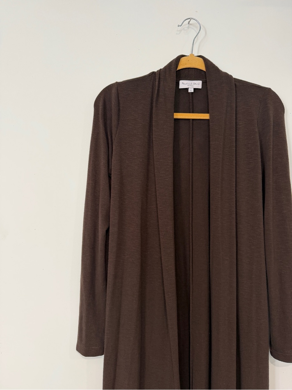 Michael Stars Long Open-Front Cardigan — Java - Picture 3 of 12